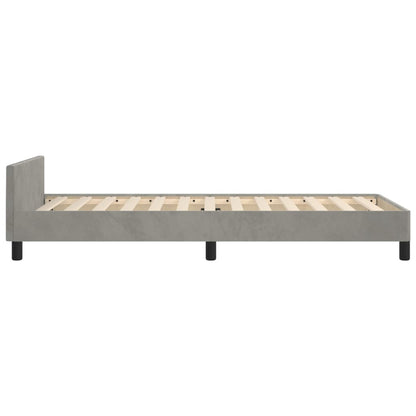 Giroletto senza Materasso Grigio Chiaro 100x200 cm Velluto | homemem39