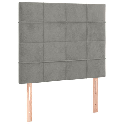 Giroletto senza Materasso Grigio Chiaro 100x200 cm Velluto | homemem39