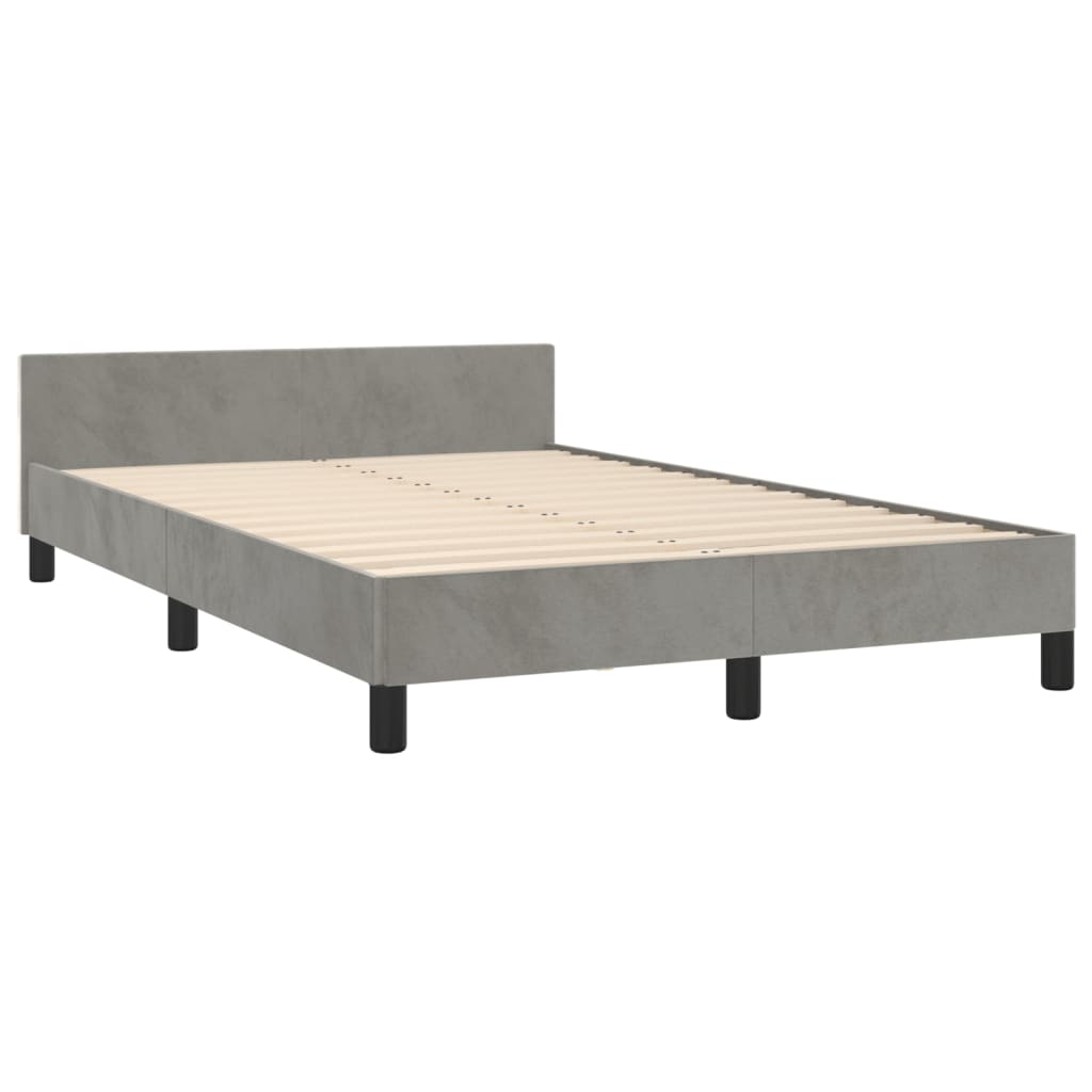Giroletto senza Materasso Grigio Chiaro 120x200 cm Velluto | homemem39