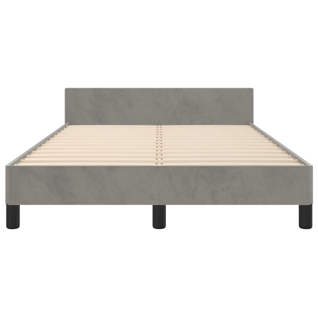 Giroletto senza Materasso Grigio Chiaro 120x200 cm Velluto | homemem39