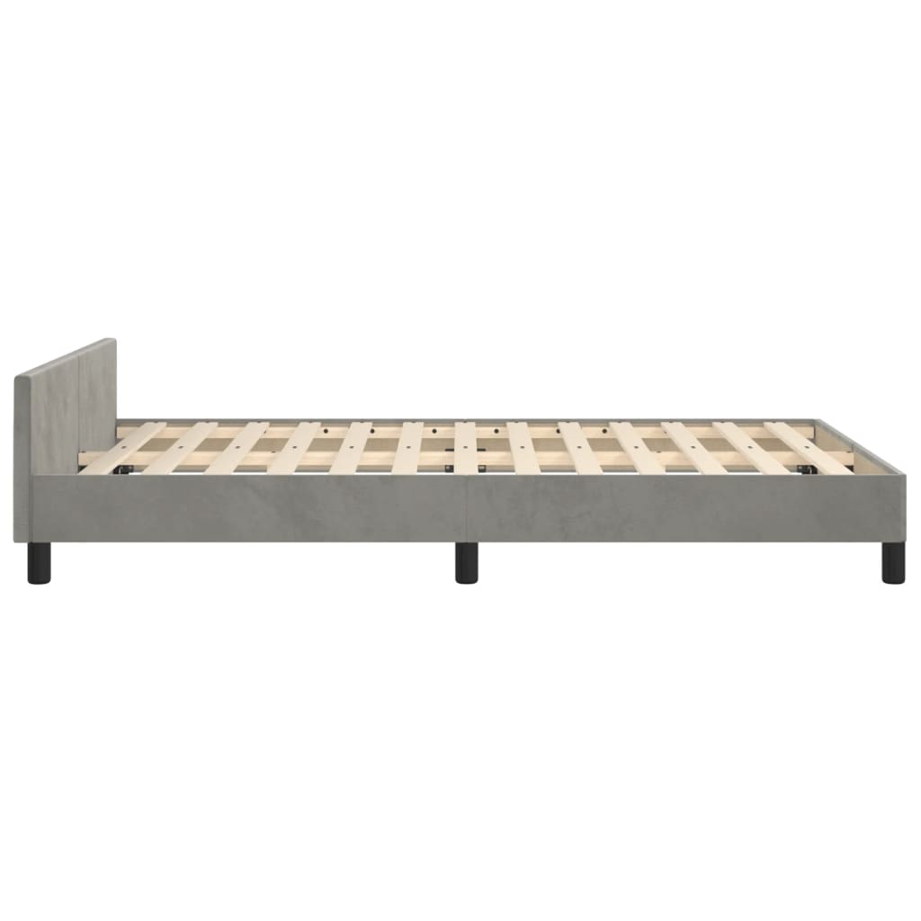 Giroletto senza Materasso Grigio Chiaro 120x200 cm Velluto | homemem39