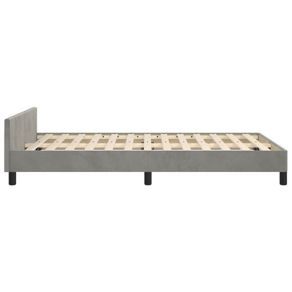 Giroletto senza Materasso Grigio Chiaro 120x200 cm Velluto | homemem39