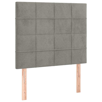 Giroletto senza Materasso Grigio Chiaro 120x200 cm Velluto