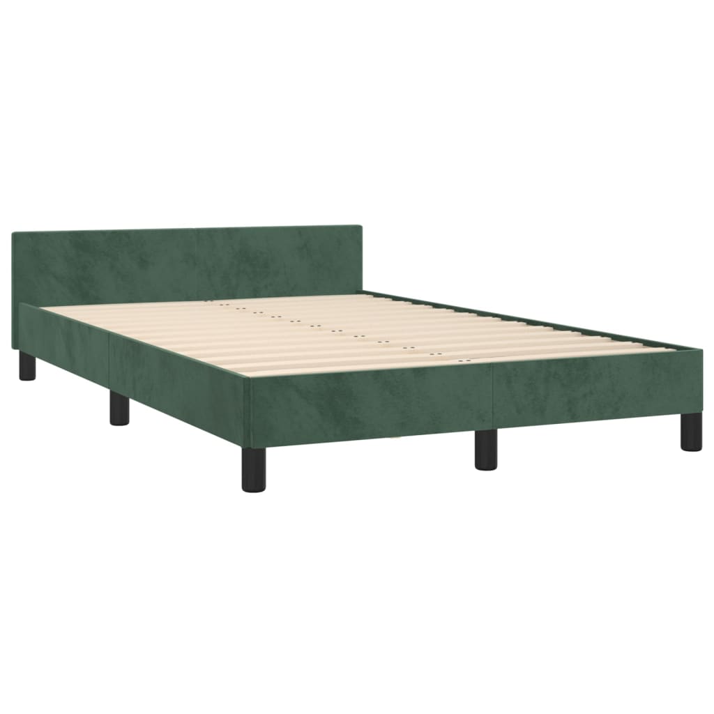 Giroletto senza Materasso Verde Scuro 120x200 cm in Velluto - homemem39