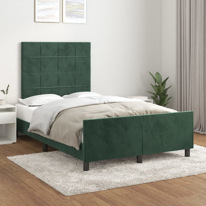 Giroletto senza Materasso Verde Scuro 120x200 cm in Velluto - homemem39