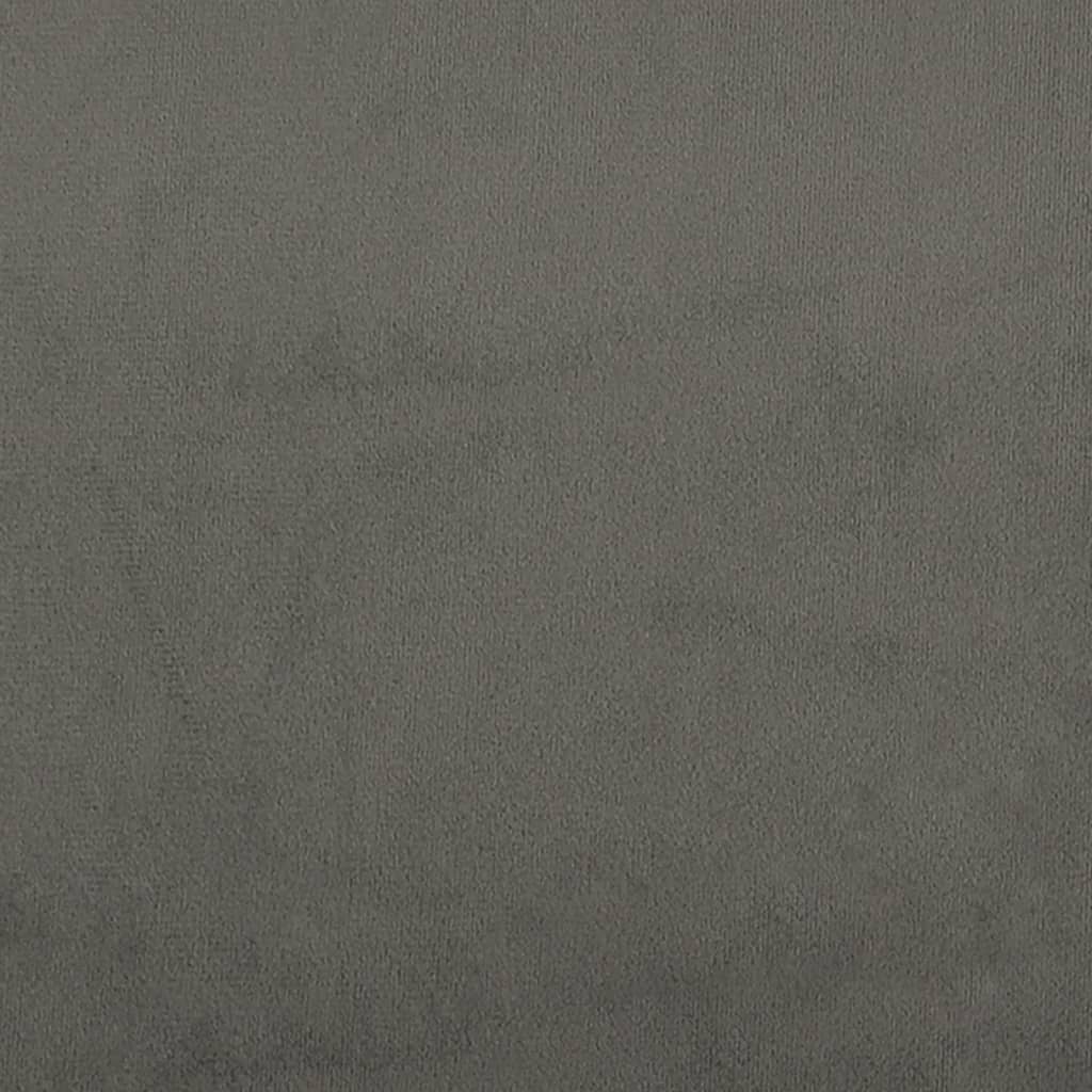 Giroletto con Testiera Grigio Scuro 140x190 cm in Velluto - homemem39