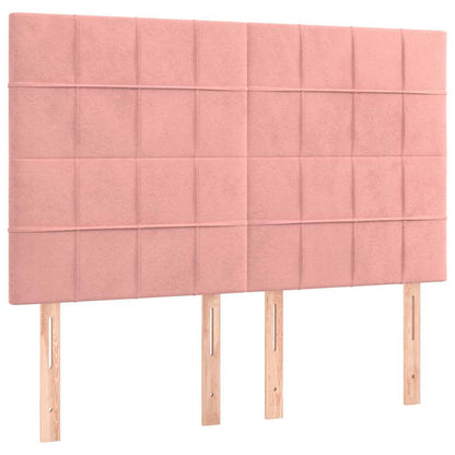 Giroletto con Testiera Rosa 140x190 cm in Velluto