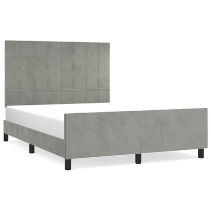 Giroletto senza Materasso Grigio Chiaro 140x200 cm Velluto