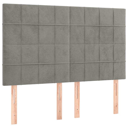 Giroletto senza Materasso Grigio Chiaro 140x200 cm Velluto