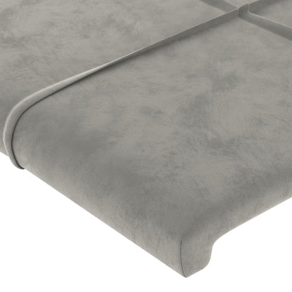 Giroletto senza Materasso Grigio Chiaro 160x200 cm Velluto - homemem39