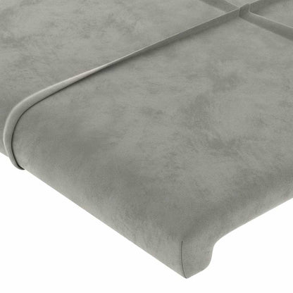 Giroletto senza Materasso Grigio Chiaro 200x200 cm Velluto