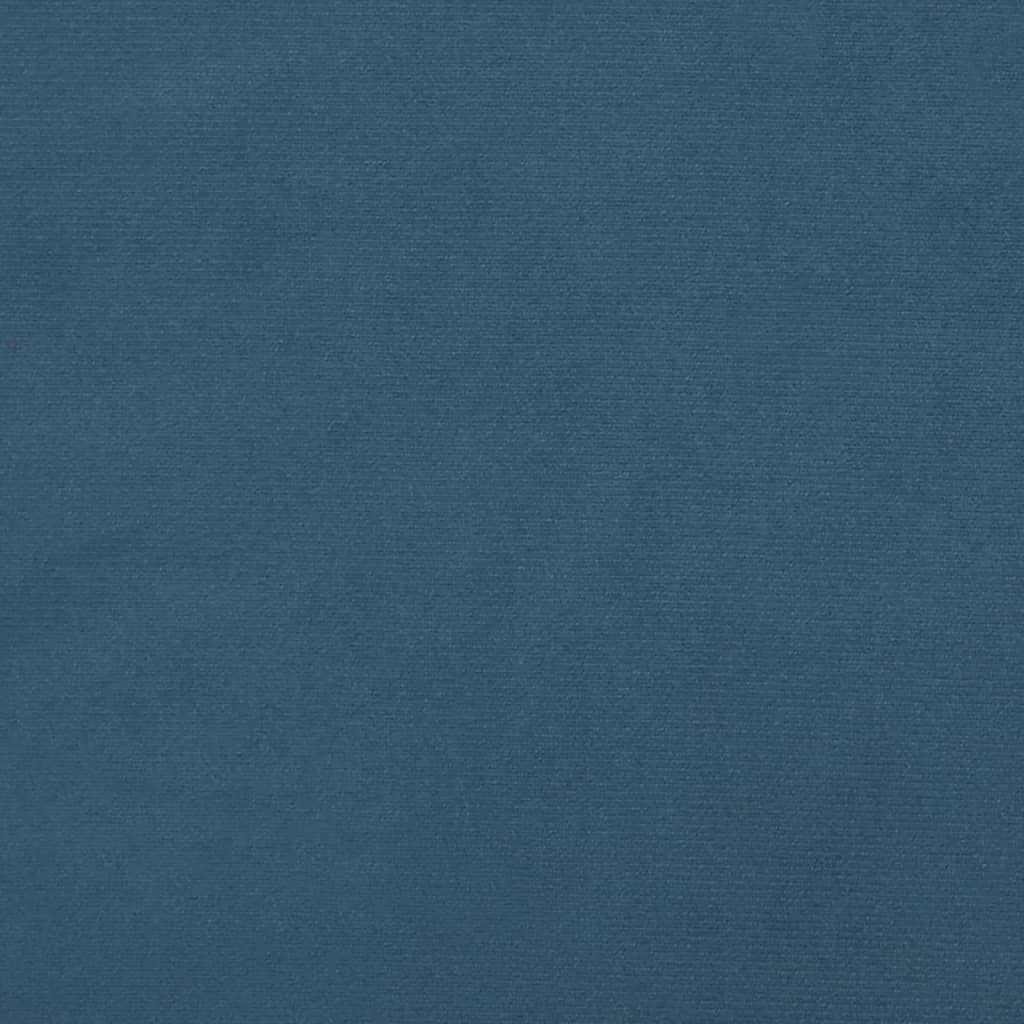 Giroletto con Testiera Blu Scuro 200x200 cm in Velluto - homemem39