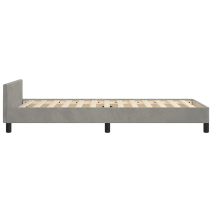 Giroletto senza Materasso Grigio Chiaro 80x200 cm Velluto - homemem39