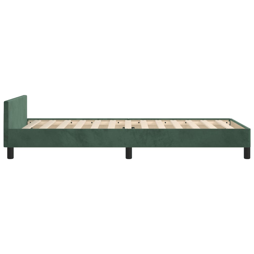 Giroletto senza Materasso Verde Scuro 80x200 cm in Velluto - homemem39