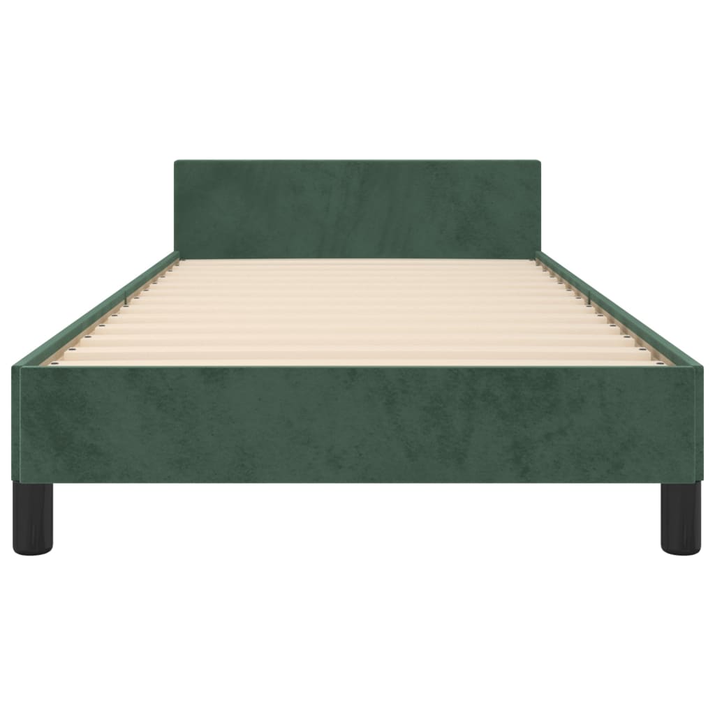 Giroletto senza Materasso Verde Scuro 90x190 cm in Velluto - homemem39