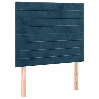 Giroletto senza Materasso Blu Scuro 90x190 cm in Velluto
