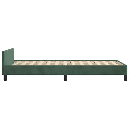 Giroletto senza Materasso Verde Scuro 90x200 cm in Velluto