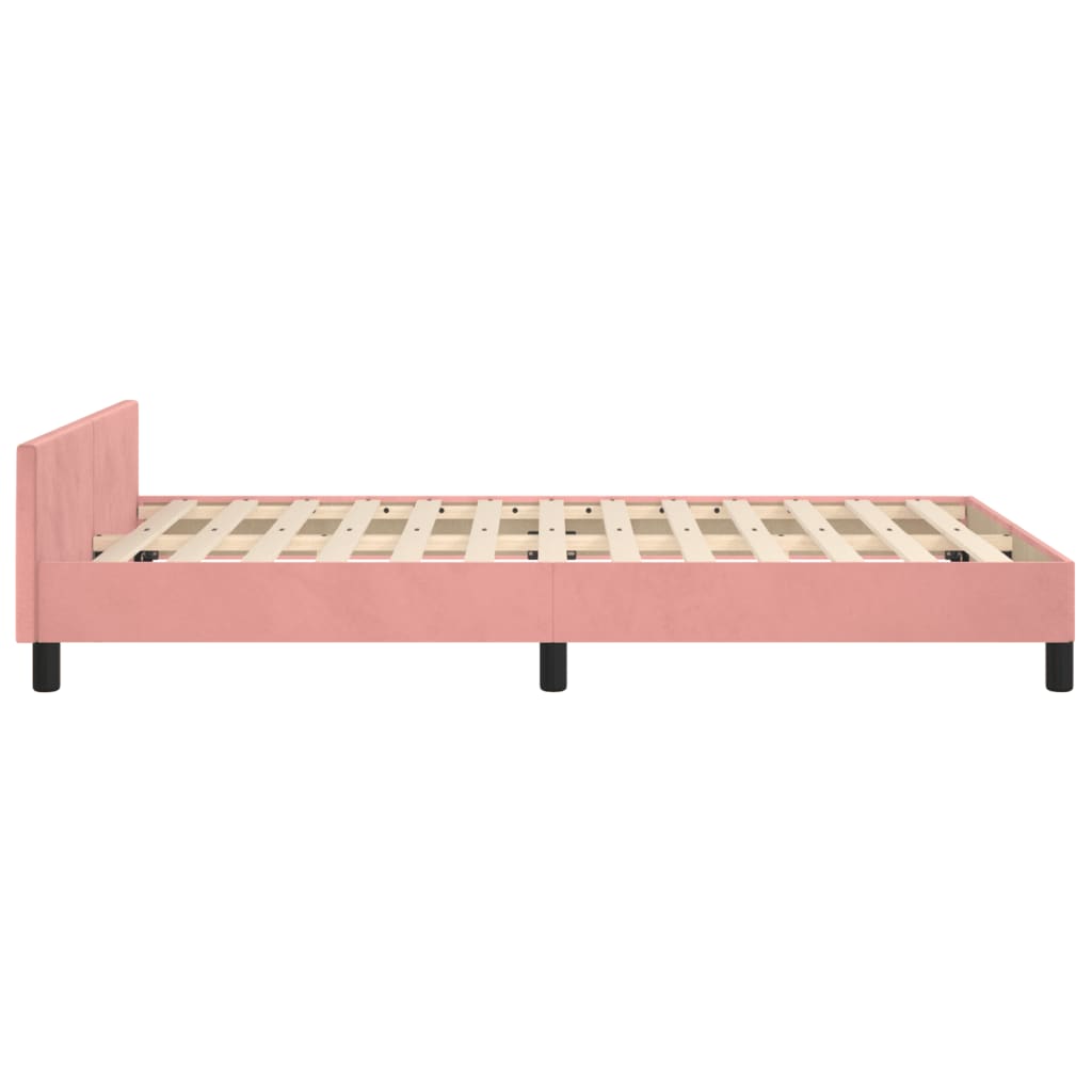 Giroletto con Testiera Rosa 120x200 cm in Velluto | homemem39