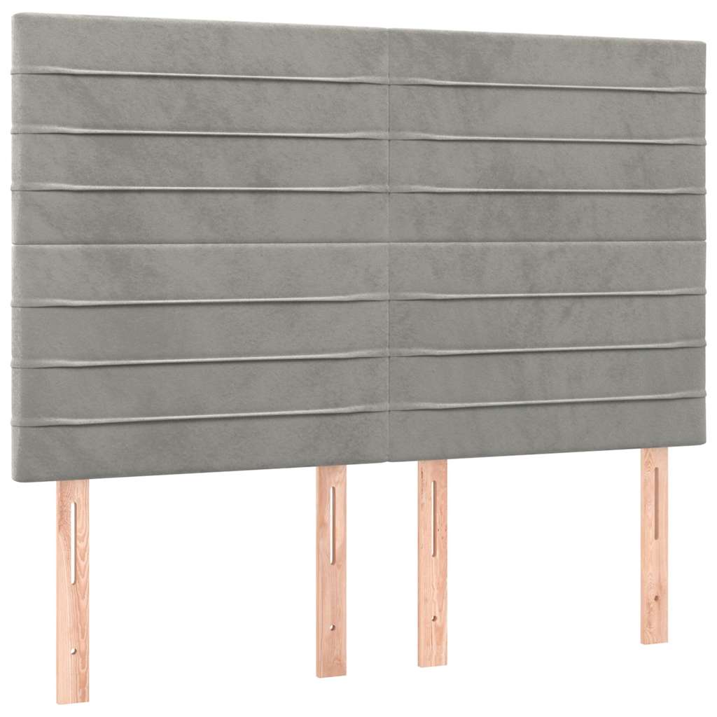 Giroletto senza Materasso Grigio Chiaro 140x190 cm Velluto