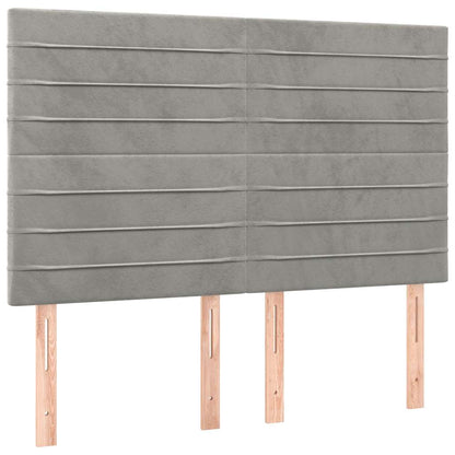 Giroletto senza Materasso Grigio Chiaro 140x190 cm Velluto