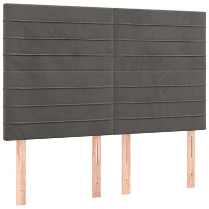 Giroletto senza Materasso Grigio Scuro 140x190 cm Velluto