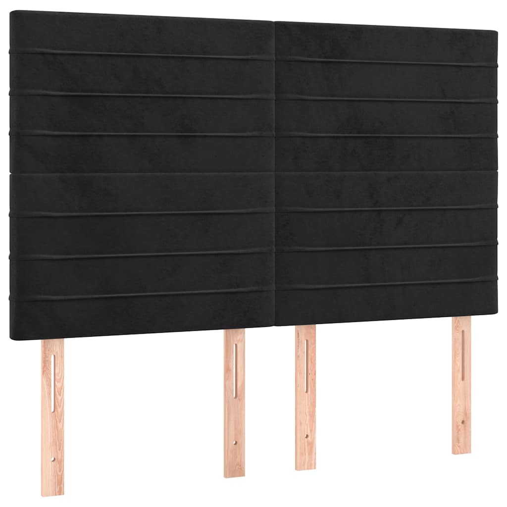 Giroletto senza Materasso Nero 140x190 cm in Velluto