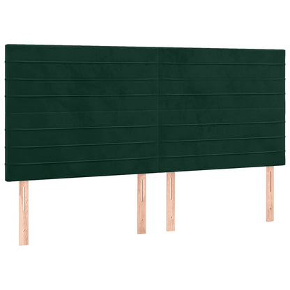 Giroletto senza Materasso Verde Scuro 160x200 cm in Velluto