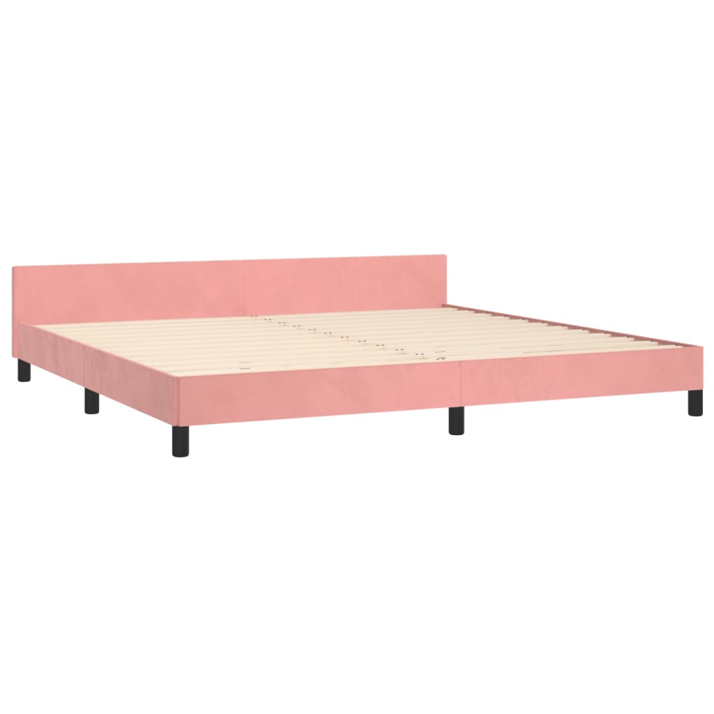 Giroletto con Testiera Rosa 200x200 cm in Velluto | homemem39