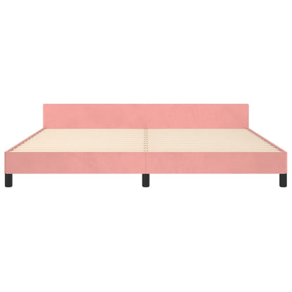 Giroletto con Testiera Rosa 200x200 cm in Velluto | homemem39