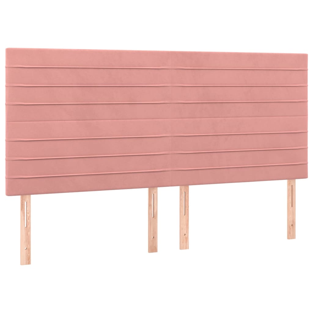 Giroletto con Testiera Rosa 200x200 cm in Velluto | homemem39