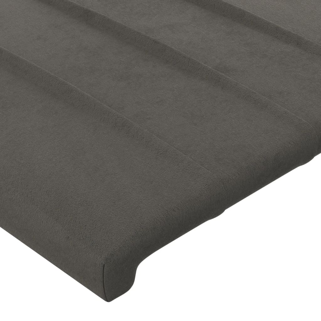 Giroletto senza Materasso Grigio Scuro 80x200 cm Velluto - homemem39