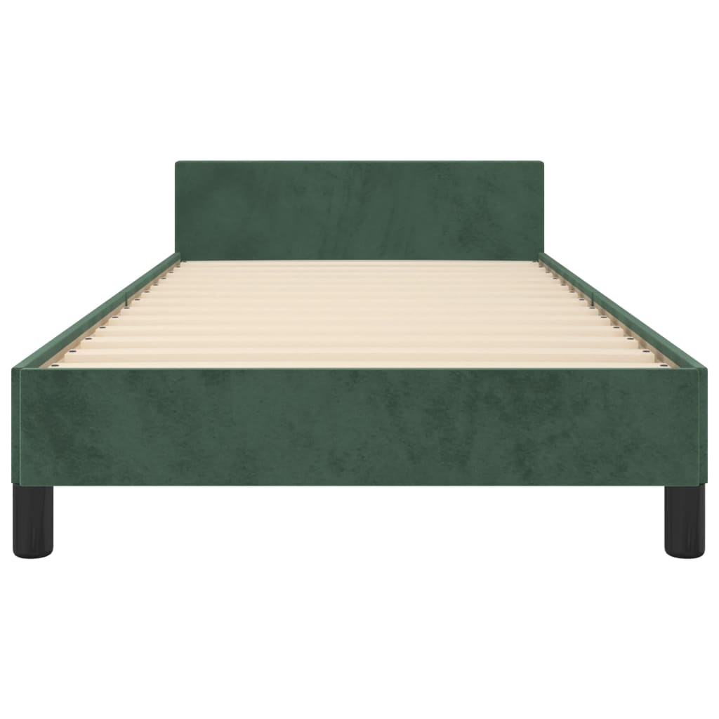 Giroletto senza Materasso Verde Scuro 80x200 cm in Velluto - homemem39