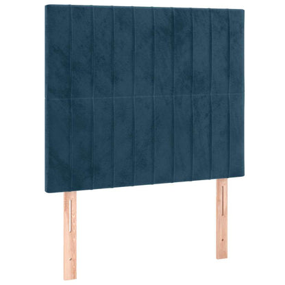 Giroletto senza Materasso Blu Scuro 80x200 cm in Velluto