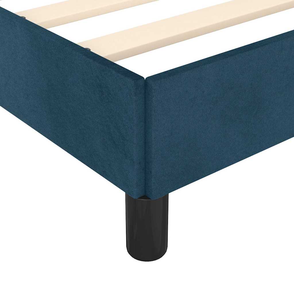 Giroletto senza Materasso Blu Scuro 80x200 cm in Velluto