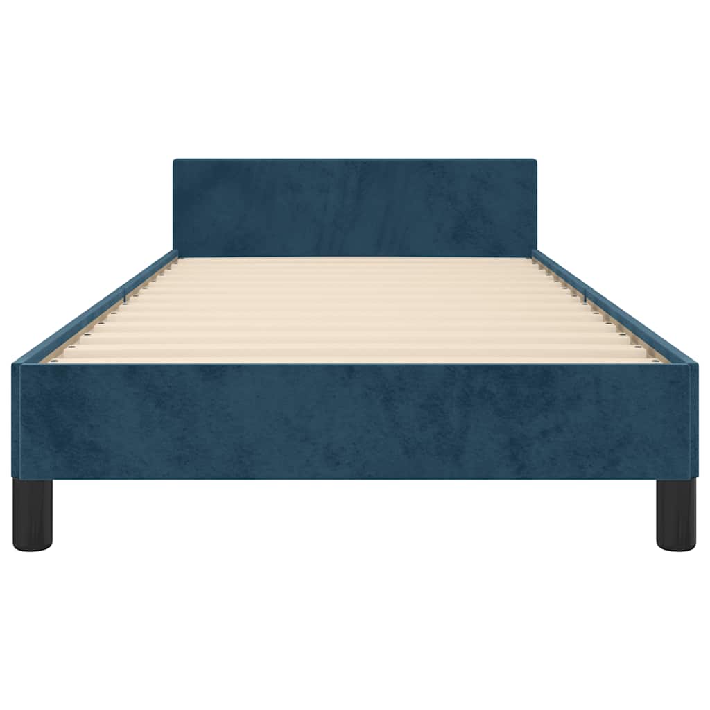 Giroletto senza Materasso Blu Scuro 90x190 cm in Velluto | homemem39