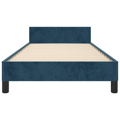 Giroletto senza Materasso Blu Scuro 90x190 cm in Velluto | homemem39