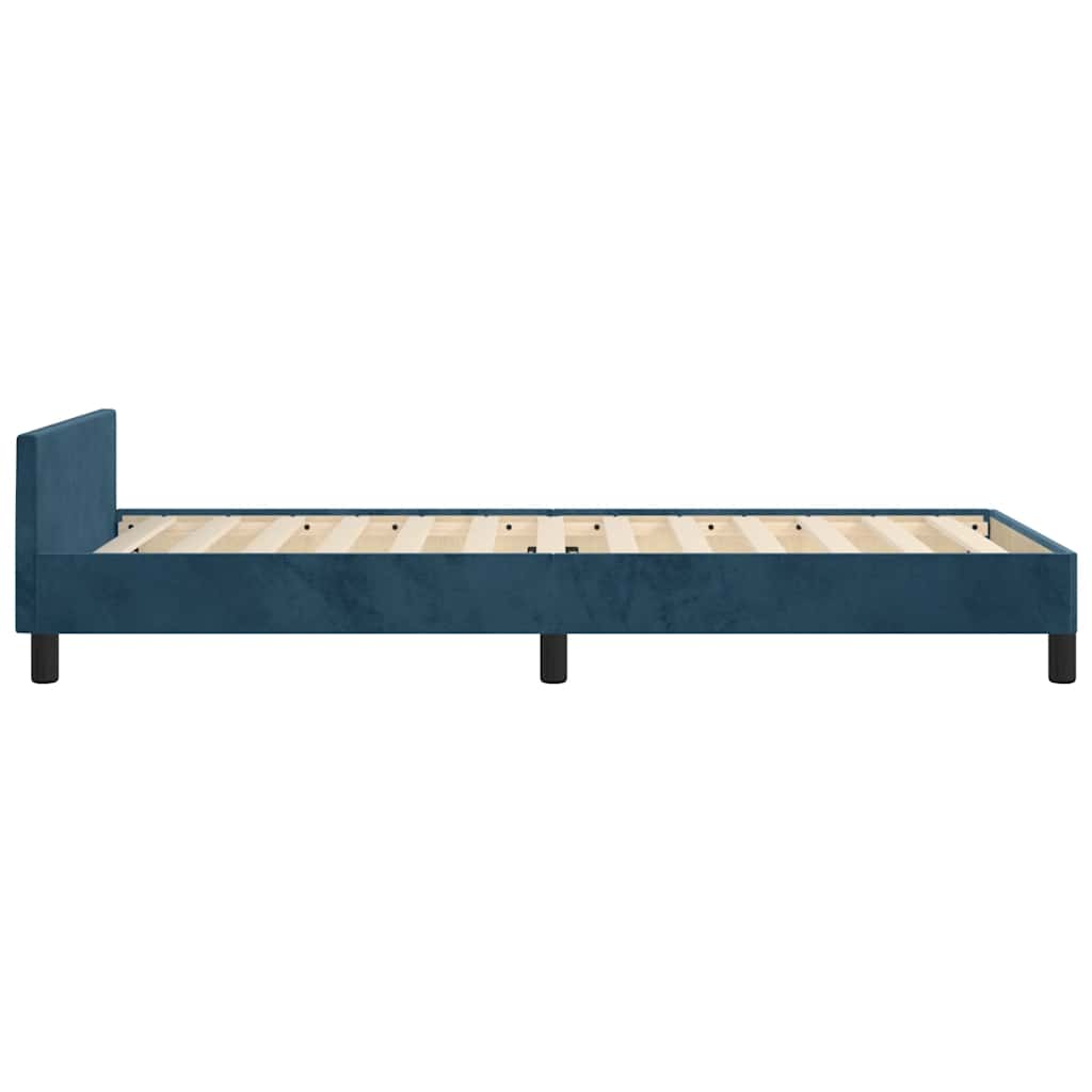 Giroletto senza Materasso Blu Scuro 90x190 cm in Velluto | homemem39