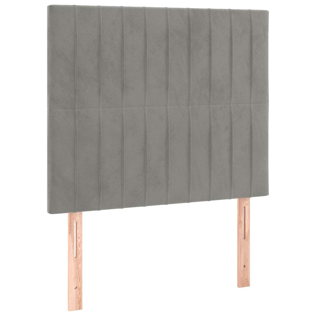 Giroletto senza Materasso Grigio Chiaro 90x200 cm Velluto