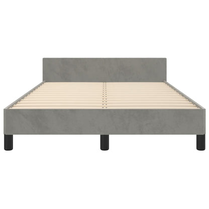 Giroletto senza Materasso Grigio Chiaro 120x200 cm Velluto - homemem39