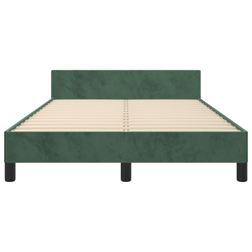Giroletto senza Materasso Verde Scuro 120x200 cm in Velluto - homemem39