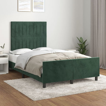 Giroletto senza Materasso Verde Scuro 120x200 cm in Velluto - homemem39
