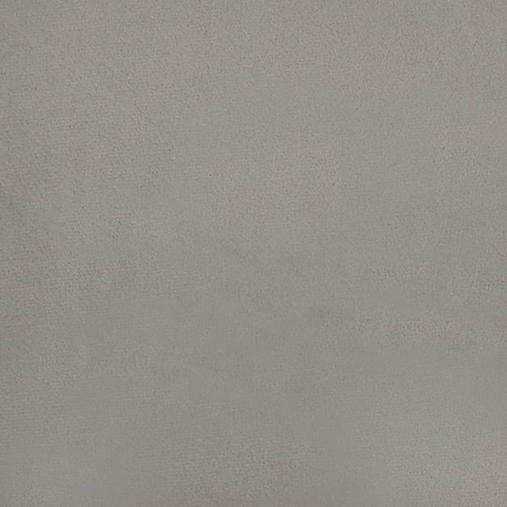 Giroletto senza Materasso Grigio Chiaro 140x190 cm Velluto