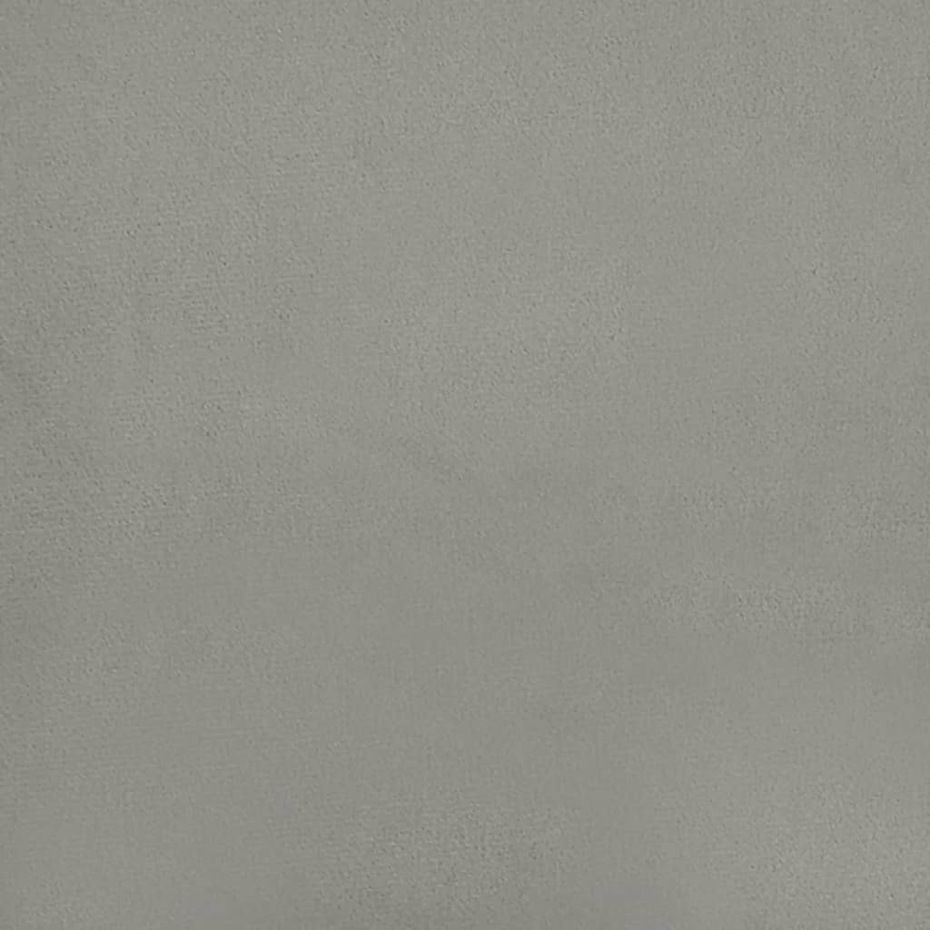 Giroletto senza Materasso Grigio Chiaro 140x200 cm Velluto