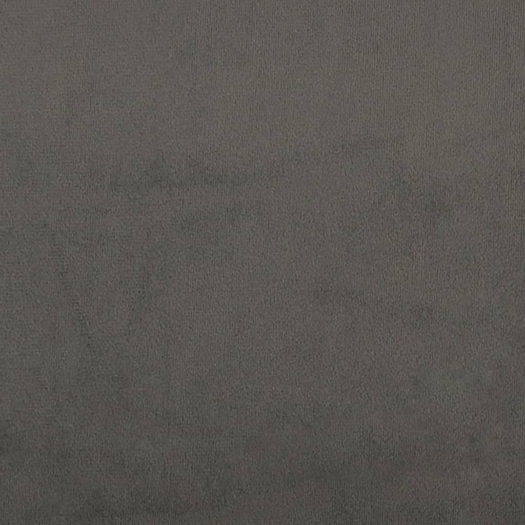 Giroletto con Testiera Grigio Scuro 140x200 cm in Velluto - homemem39