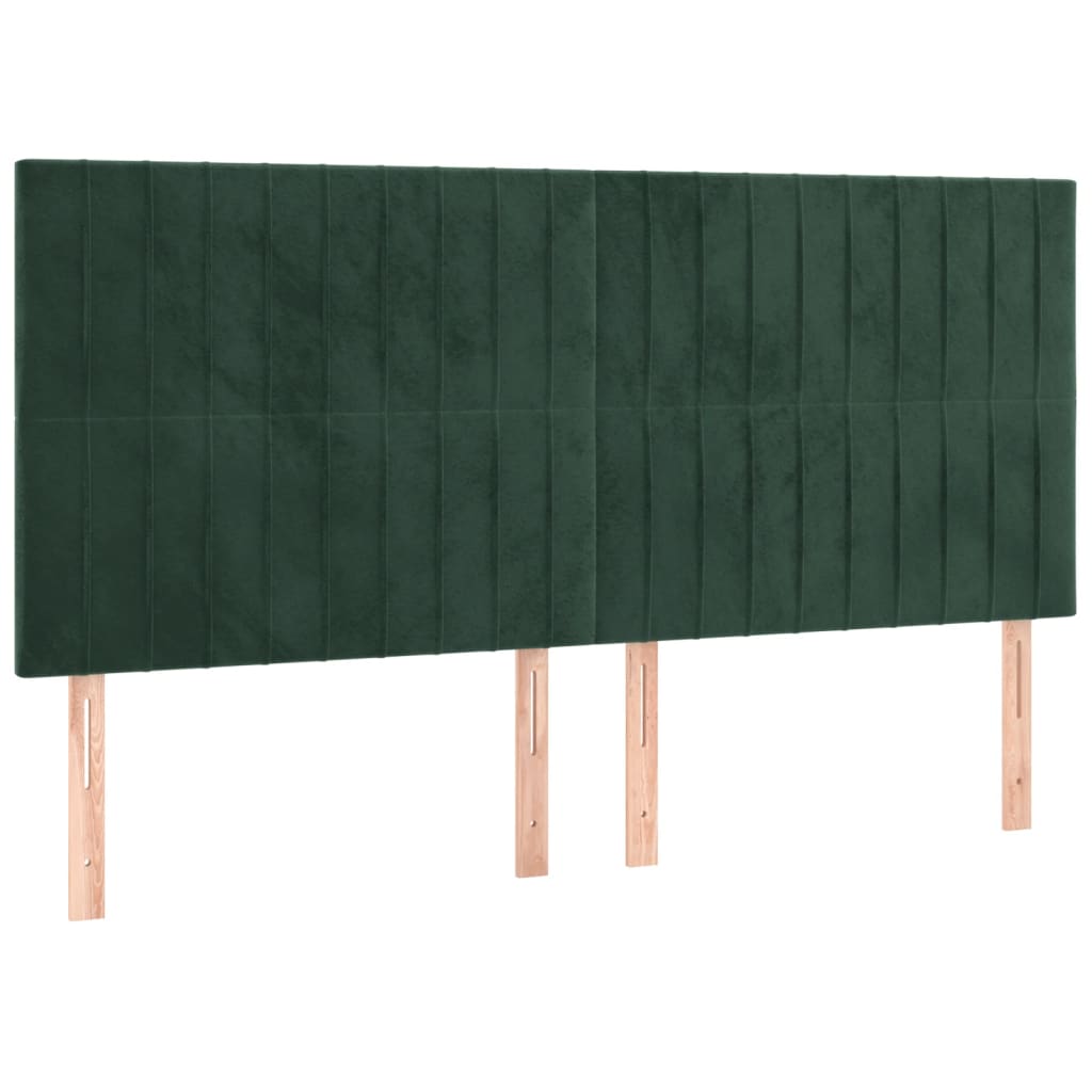 Giroletto con Testiera Verde Scuro 180x200 cm in Velluto - homemem39