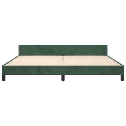 Giroletto senza Materasso Verde Scuro 200x200 cm in Velluto - homemem39