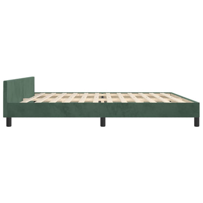 Giroletto senza Materasso Verde Scuro 200x200 cm in Velluto - homemem39