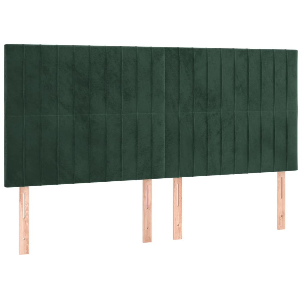 Giroletto senza Materasso Verde Scuro 200x200 cm in Velluto - homemem39