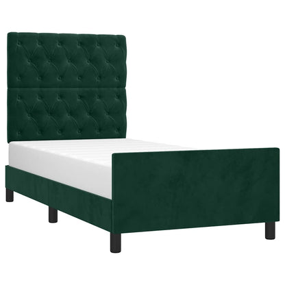 Giroletto senza Materasso Verde Scuro 80x200 cm in Velluto | homemem39
