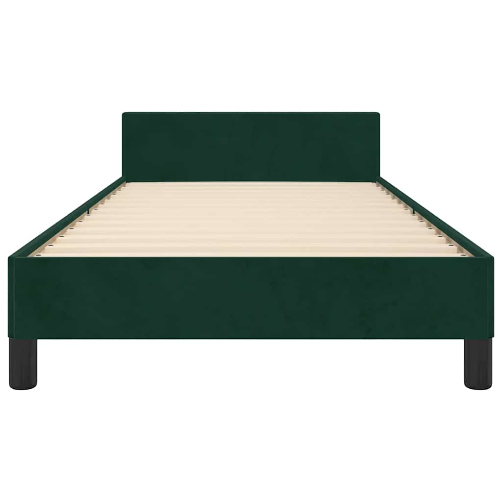 Giroletto senza Materasso Verde Scuro 80x200 cm in Velluto | homemem39